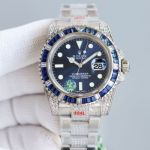 ROF Factory Replica Rolex Submariner Rainbow Diamond-set Bezel 40mm Swiss 2836 Watch